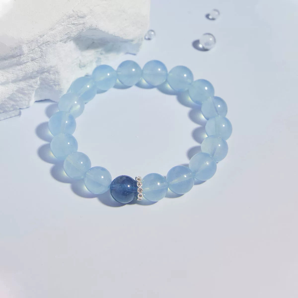 Natural Sea Blue Treasure Bracelet - Natural Energy&Handmade