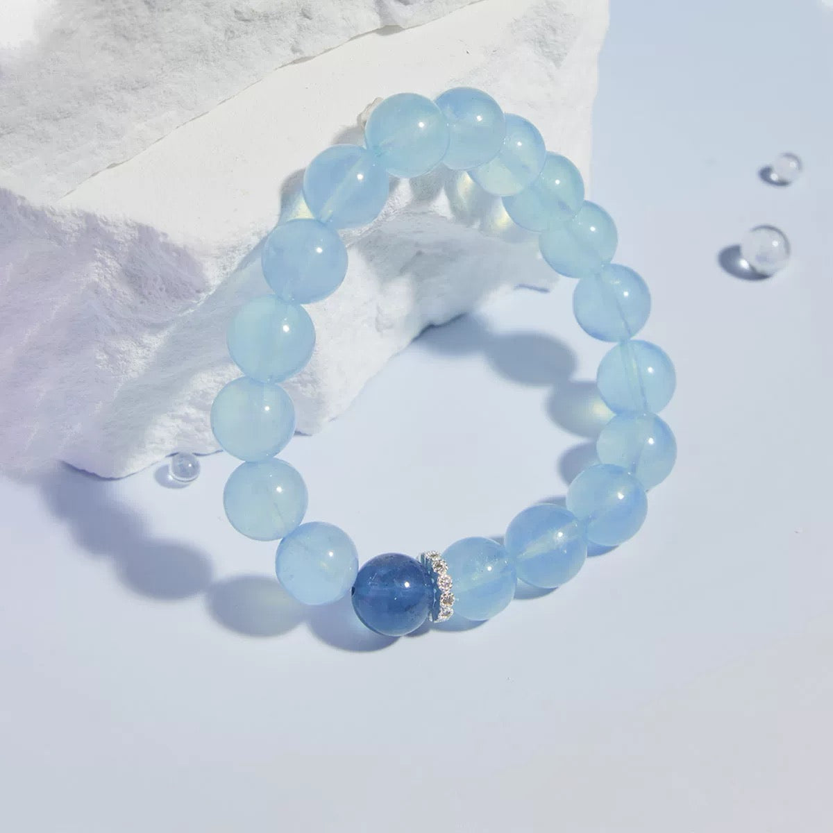 Natural Sea Blue Treasure Bracelet - Natural Energy&Handmade