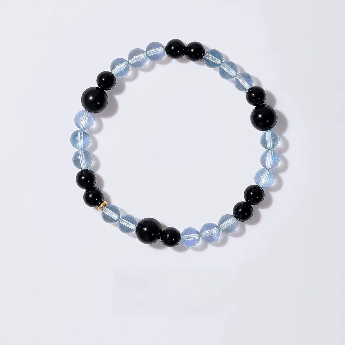 Natural 7A grade aquamarine obsidian bracelet - Natural Energy&Handmade