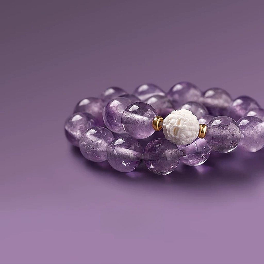 Natural Amethyst Pixiu Bracelet - Natural Energy&Handmade