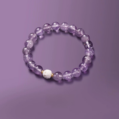Natural Amethyst Pixiu Bracelet - Natural Energy&Handmade