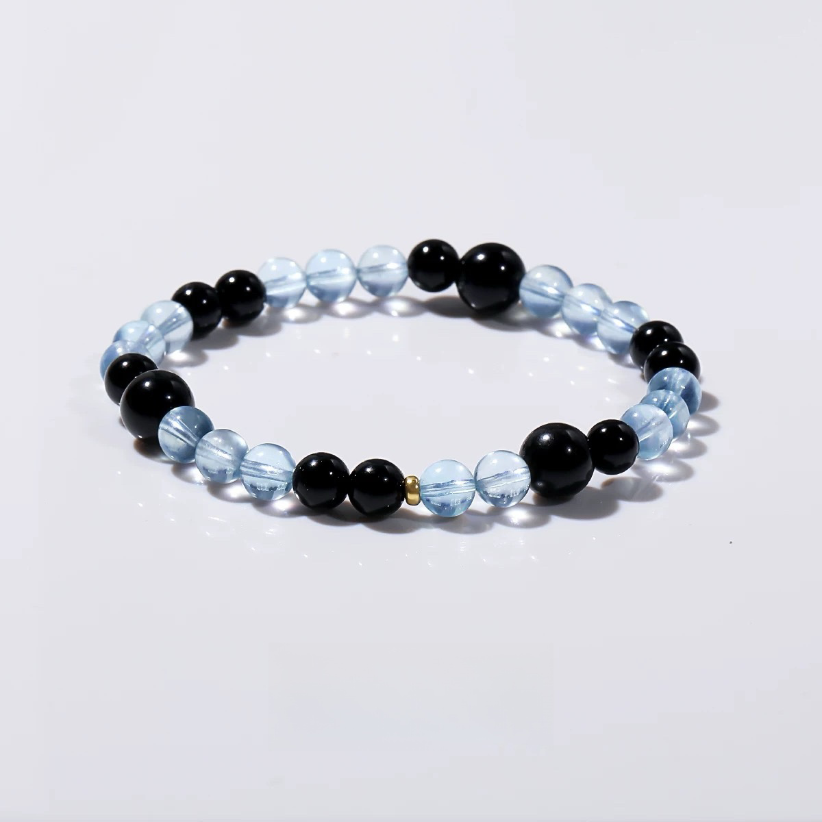 Natural 7A grade aquamarine obsidian bracelet - Natural Energy&Handmade