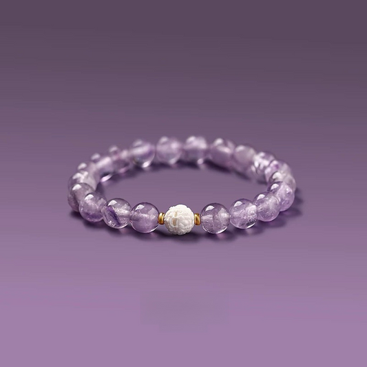Natural Amethyst Pixiu Bracelet - Natural Energy&Handmade