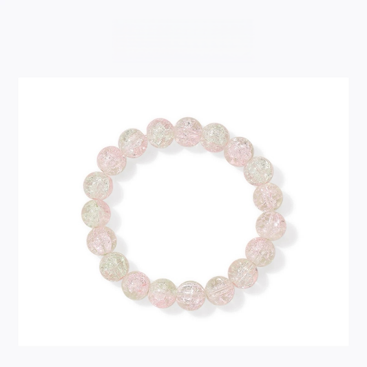 Floral Crystal Bead Bracelet - Natural Energy&Handmade