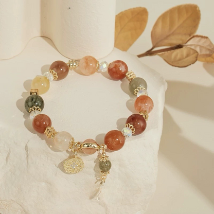 Natural Crystal Fortune and Longevity Bracelet - Natural Energy&Handmade
